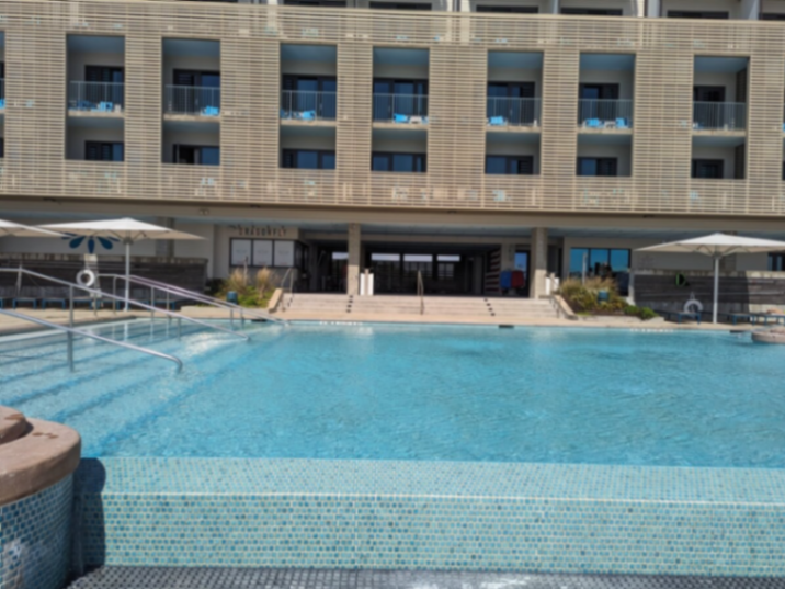 Beachfront pool at Beyond THAT Day retreat in Gulf Shores, Alabama